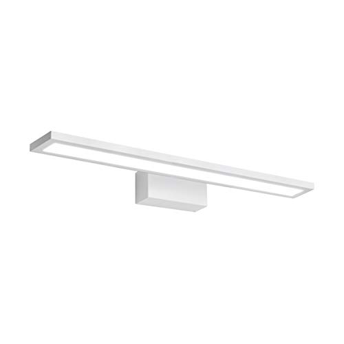 Lámpara de pared de LED aplique, lámpara de baño con estructura de metal para espejos y cuadros (blanco, M - 52 cm)