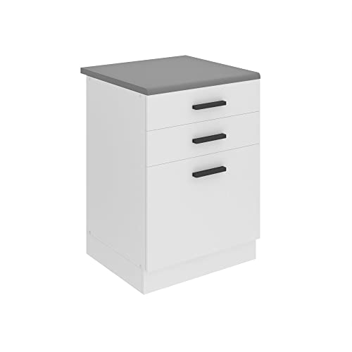 BELINI Meuble de Cuisine Bas avec Plan de Travail - Taille: 51,6 x 60 x 85 cm - Petit Meuble de...