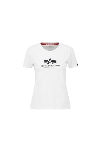 T-Shirt Alpha Industries New Basic pour femme en coton premium noir