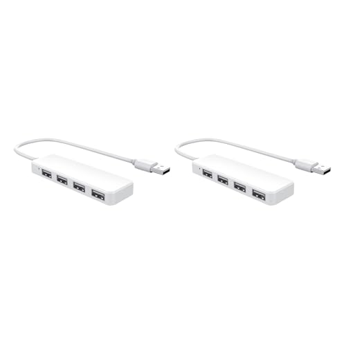 Jushenpoer 2X Ultra Plano USB Hub 4-Puertos USB 2.0 Hub