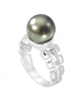 Bague en perle de Tahiti FATARAU en argent 925 taille 49