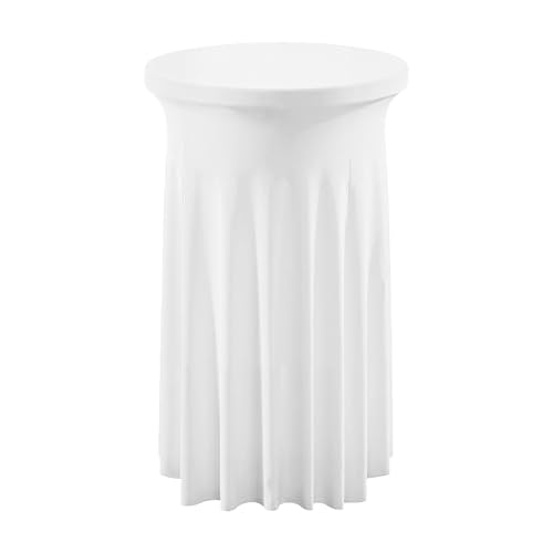 Round Cocktail Tablecloth | Christmas Spandex Round Bar Table Skirt | Washable Festive Banquet Decoration Supplies For Indoor Ou