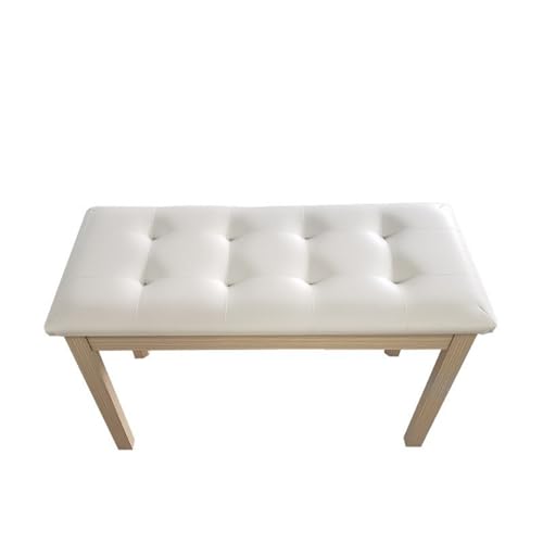 DRYIC Banc de Piano Duet en Bois avec Coussin rembourré et Compartiment de Rangement pour Livres de Musique (White) - Les Beatles, Paul McCartney, John Lennon, RIngo Starr, George Harrison DRYIC Banc de Piano Duet en Bois avec Coussin rembourré et Compartiment de Rangement pour Livres de Musique (White)