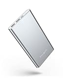 EnergyQC Pilot 4GS Portable Charger, Fast Charging 12000mAh Power Bank Dual 3A High Speed Output External Battery Pack Compatible with iPhone 13/12/11/X Samsung S10 and More - Silver