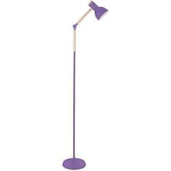 Lámpara De Pie Ikea Amazon BEL AIR HOME - Lámpara de Pie TEACHER En Metal y Madera, Altura 155 cm,Portalámparas E-27 (BOMBILLA NO INCLUIDA) Diseño Moderno Elegante, Ideal para Salón, Comedor, Oficina, Habitación (MORADO)