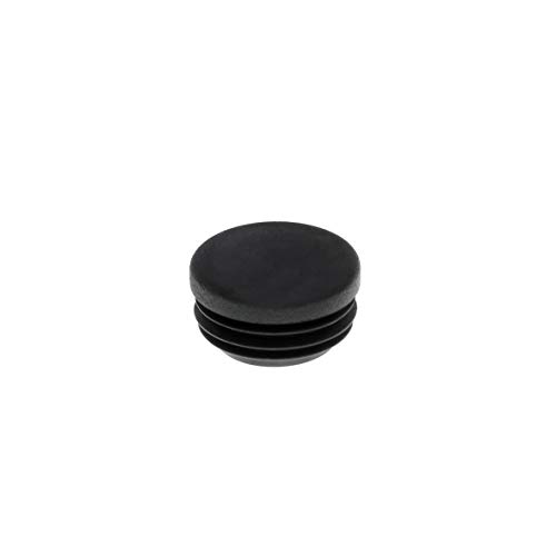 Preisvergleich Produktbild Rundstopfen 40 mm Schwarz / 5 Stück / Kunststoff Lamellenstopfen Abdeckkappe