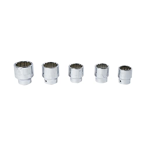 Image of Eastman 3 /4 Sq. Drive Flat Bit Sockets, Chrome Vanadium Steel, Polished -Double Chrome Plated Square Drive, Cold Forge(10 Sockets + 4 Accessories) Set Of 14Pcs (E-2222E)