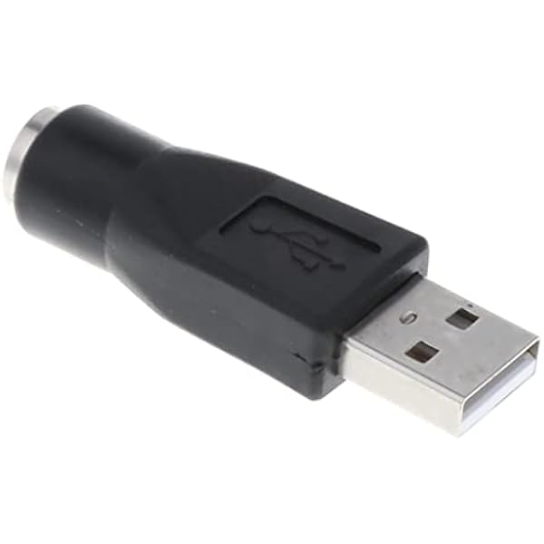Zamiennik USB męski na PS/2 żeński konwerter zmieniacz adapter czarny