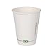 ECO PRODUCTS Compostable Disposable GreenStripe 12oz Coffee Cups, Pack of 50, White Single Wall Hot Paper Cup, Plant Based PLA Lining, Biodegradable 3