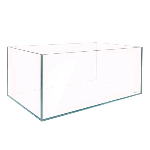 Image of Allcolor Artisan Grade Ultra Clear Rimless Aquarium Tank (34Gal) | Low Iron Glass Fish Tank for Professional Aquascaping and Planted Layouts, 6-60 Gallons (34Gal - Anti-Jumping net)