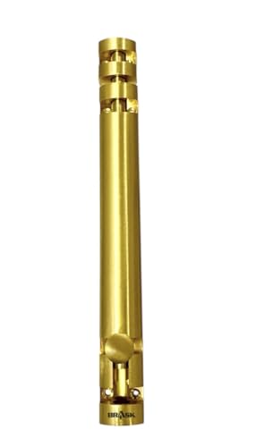 Image of inchBRASK inch Brass Tower Bolt Xylo Heavy - Golden Satin Finish with Screws | Door Latch - Chitkani for Doors & Windows | Xylo Heavy Tower Bolts | Kundi /Chitakni /Latch /Chitkini (8 Inches, 1, Piece)