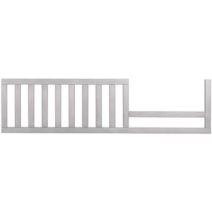 Image of Toddler Bed Safety Guard Rail for Evolur Baby Convertible Cribs - Solid Wood Rail for Convertible Crib to Toddler Bed Conversion - Safety Bed Rail for Children (Pebble Dove Grey, Model 811)