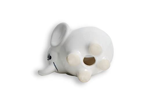 Local Kala's Bestselling Cute Small White Elephant Indoor Planter Plant Pot with Drainage Hole for Table/Desk/Gifting/Garden Size (12 cm X 9 cm) - Without Plant