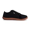 Men’s Lightweight Casual Shoes | Breathable Knit or Canvas Upper with TPR Sole – Comfort Everyday Lace-Up Trainers (Canvas Black, UK9)