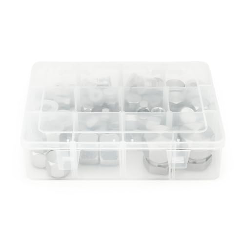 Image of TAISHER 72PCS Carbon Steel JIC 37 Flare Cap & Plug Assortment Kit, SAE AN Fittings，Size 4 6 8 10 12 16，Suitable for Hydraulic Hose Tube and Pipe