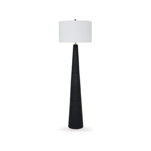 Signature Design by Ashley Hallburg Modern Textured Polyresin Floor Lamp with 3-Way Switch, Black