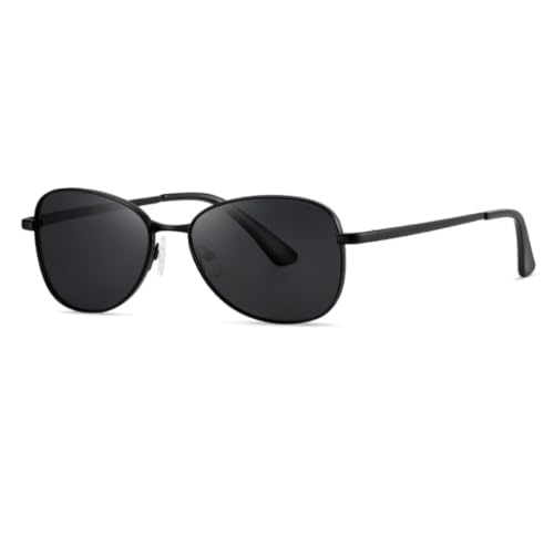 Lunettes de soleil polarisées en métal classique pour homme avec verres anti-reflet