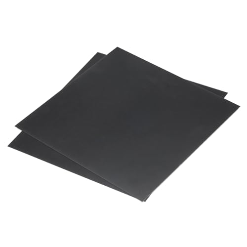 Image of MECCANIXITY Black ABS Plastic Sheet 10 x 10 x 0.02 Inch for Building Model, DIY Crafts, Panel, Pack of 2 Pcs