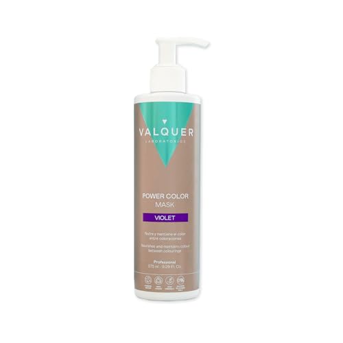 VALQUER Power Color Violeta Mascarilla Capilar | Potenciador de Color para Cabello Teñido o Natural | Coloración Temporal con Ingredientes Naturales Sin Sulfatos | Vegano | 275 ml