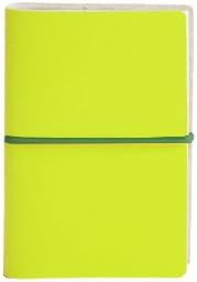 Paperthinks Recycled Leather 6.5 x 10cm 224 Page Memo Pad - Lemon Grass