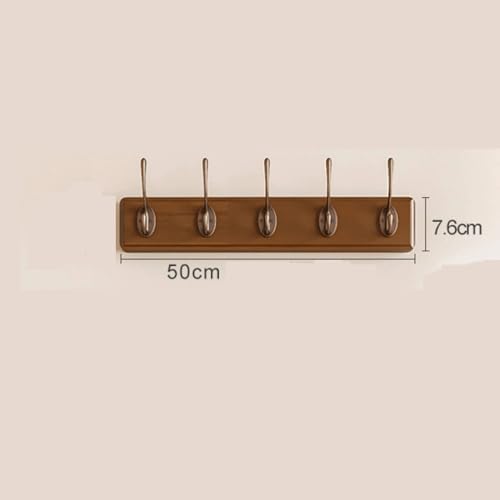 Perchero de pared de madera en forma de llave sin taladro 3