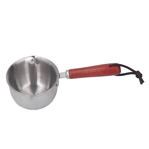 Leapiture Sauce Pot Small Pasta Pot Milk Butter Coffee Warmer 304 Stainless Steel Mini Butter Melting Pot With 2 Pour Spouts for Heating Milk Melting Butter (120ML)