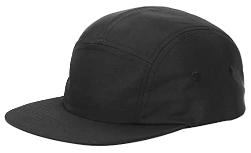 COOLSOME 5 Panels Hat Basic Daily Wear Breathable Quick Dry Cap (Black/L size/60-62cm)