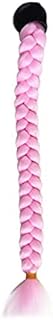 Uposao Casco de moto, trenzas de casco, casco con ventosa, casco Pigtails, accesorios para el pelo, trenzas para motocicleta, casco de motocicleta, accesorios trenzados, peluca para mujer, color rosa