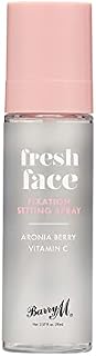 Barry M Fresh Face Fixation Makeup Setting Spray, Long-lasting, Infused With Aronia Berry and Vitamin C Clear