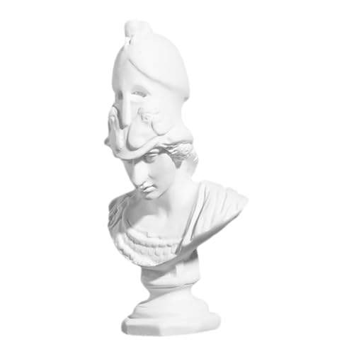 LOLIPPYY Scultura Atena in Resina Miniatura Tradizionale Busto Decorativo Mitologia Greca Dettagli Realistici Per Casa e Ufficio