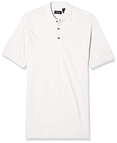UltraClubs Men's Classic Pique Polo, White, 5X