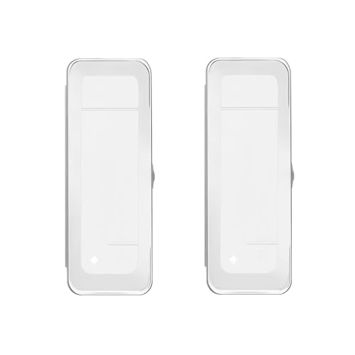 Pacote com 2 estojo de barbear manual, transparente, portátil, para viagem, masculino, protetor de navalha, portátil, universal, caixa de armazenamento, suporte de barbeador, organizador para homens