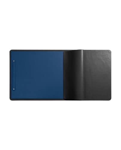 Image of DailyObjects Dart Large Premium Vegan Leather Desktop /Laptop Desk Mat for Work from Home /Office /Gaming | Cable Organiser & Hideway Storage | Extended Mousepad & Water-Resistant - Black - Model - R2