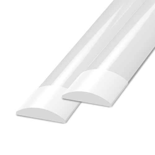 Ledvion - 2X LED Batten 60cm (15W, 4000K, 2400 lumen), Geïntegreerde LED, Koel Wit, Helder Licht, Plafonddlamp