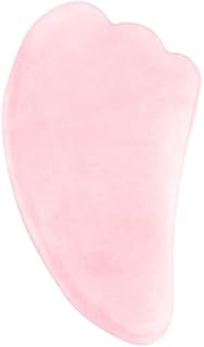 JOVIVI Natural Rose Quartz Stone Gua Sha Scraping Massage Tool, Wing-Shape Healing Crystal Guasha Board Facial Massager Traditional Scraper Tool