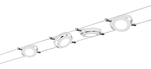 Paulmann 941.05 Roundmac - Kit Espandibile Lampada a Sospensione, 4x200lm 4x4W 2700K 230/12V, Bianco Opaco