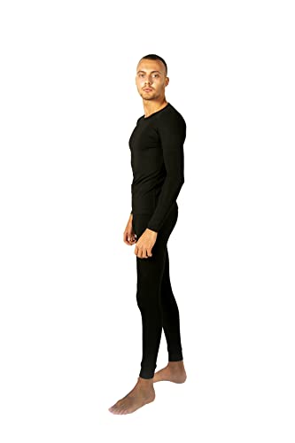 BOSPHORUS 2er Pack Herren Funktionsunterwäsche Set Thermoaktiv (Set Schwarz, XL)