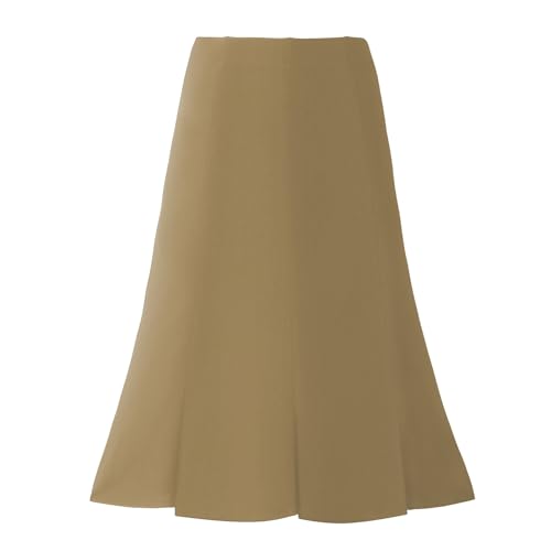 Women's Vintage Skirt High Waist Pleated Flared A Line Midi Skirt Causal Elegant Solid Color Office Work Skirts4