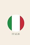  Carnet de notes Italie : La Dolce Vita: Carnet de notes ligné - Design minimaliste drapeau italien - Journal de bord 120 pages crème - Format 6x9 po (A5) - Idée cadeau voyage et racines italiennes.
