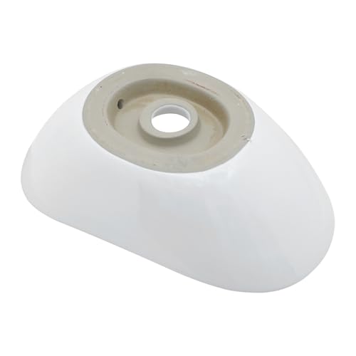 Lofeyo Oval White Vessel Sink - 17" x 11" Modern Boat Shape Artistic Basin for Bathroom Above Counter Porcelain Ceramic Deep Sink
