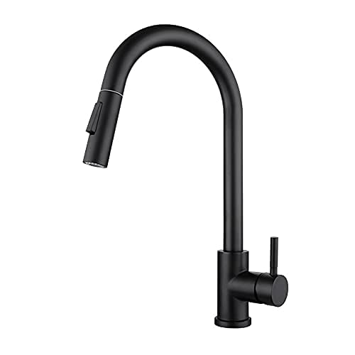 Mitigeur de cuisine noir extensible pivotant pour simplifier vos repas