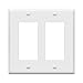 ENERLITES Decorator Light Switch or Receptacle Outlet Wall Plate, Gloss Finish, Size 2-Gang 4.50" x 4.57", Unbreakable Polycarbonate Thermoplastic, UL Listed, 8832-W, White