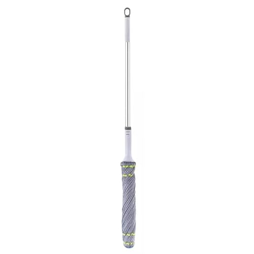 Image of Microfiber Twist Mop with Self-Wringing Squeeze System, Extendable Stainless Steel Handle, Reusable Super Absorbent Mop Head for Wet & Dry Floor Cleaning, Tiles, Marble & Hardwood Floors