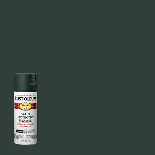 Image of Rust-Oleum 7732830-6PK Stops Rust Spray Paint, 12 oz, Satin Hunter Green, 6 Pack