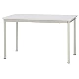 デスク パソコンデスク 幅120×奥行60×高さ70cm 【耐荷重80kg】 傷や汚れに強い天板 角が丸い 組立品 オフホワイト/アイボリー