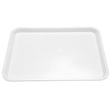 Vibsky Rechteckiges Serviertablett für Lebensmittel, rutschfestes Melamin-Kunststoff-Tablett, leicht und hitzebeständig -20º bis 110º, leicht zu reinigen