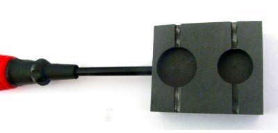 Devardi Glass 4-Hole Disk Graphite Marver, 2-sided, Lampwork, Beadmaking