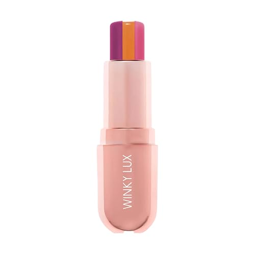 Winky Lux Sorbet Tri-Color Tinted Lip Balm – Hydrating Lip Balm, Sheer Pink Tint, Nourishing Lip Care with Jojoba Oil & Vitamin E, Moisturizes & Softens Dry Lips, Buttery Soft with Pink Coconut Scent