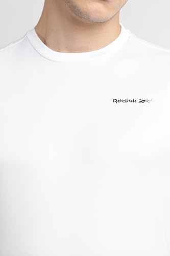 Image of Reebok Men's Polyester Gym T-Shirt - Moisture Wicking Sports T-Shirt for Men | Workout Running Training Tshirt for Men | Half Sleeve Active Tee