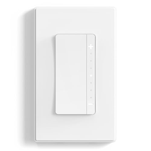 ELEGRP LEDPro Multi-Location Dimmer EDM25BM Master Dimmer Light Switch for LED Single Pole/3 Way 1 Pack Matte White